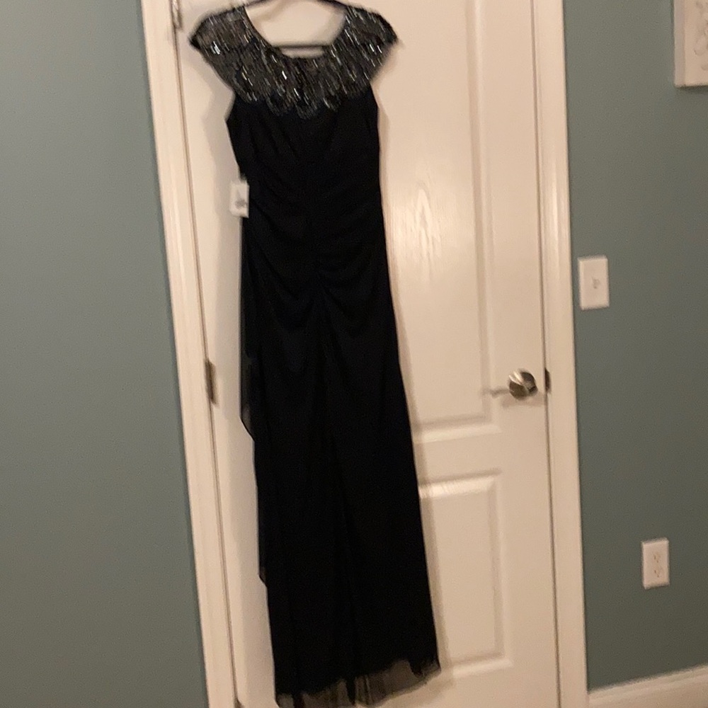 Davids Bridal Navy evening dress